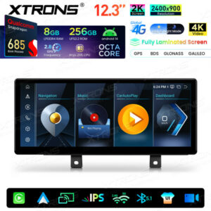 QWBX24NB12THR 12,3-Zoll-2K-Bildschirm Qualcomm Snapdragon 685 8+256GB Android Auto-Bildschirm-Upgrade für Rechtslenker BMW 3er/4er/M3/M4 NBT-System