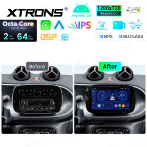 Android Autoradio Xtrons für Smart Fortwo Coupé/Cabrio 2/64 GB – Bild 3