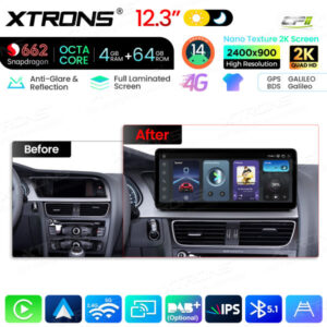 Android Autoradio Xtrons für Audi A4/A5 2009-2016 4/64 GB – QBA24A4CL-13 CPII