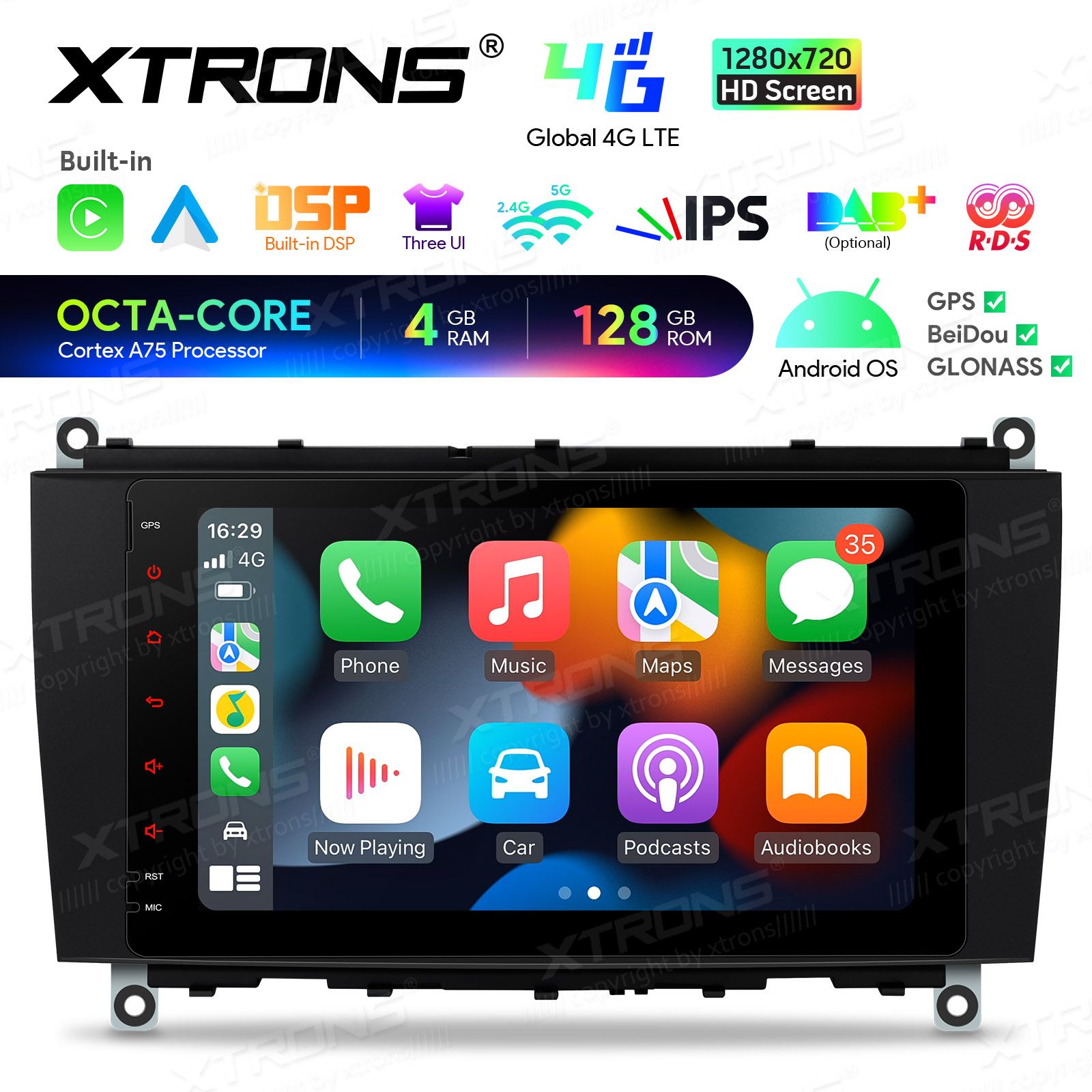 Android Autoradio Xtrons für Mercedes-Benz CLK-Klasse A209/C209 4/128 GB – Bild 9