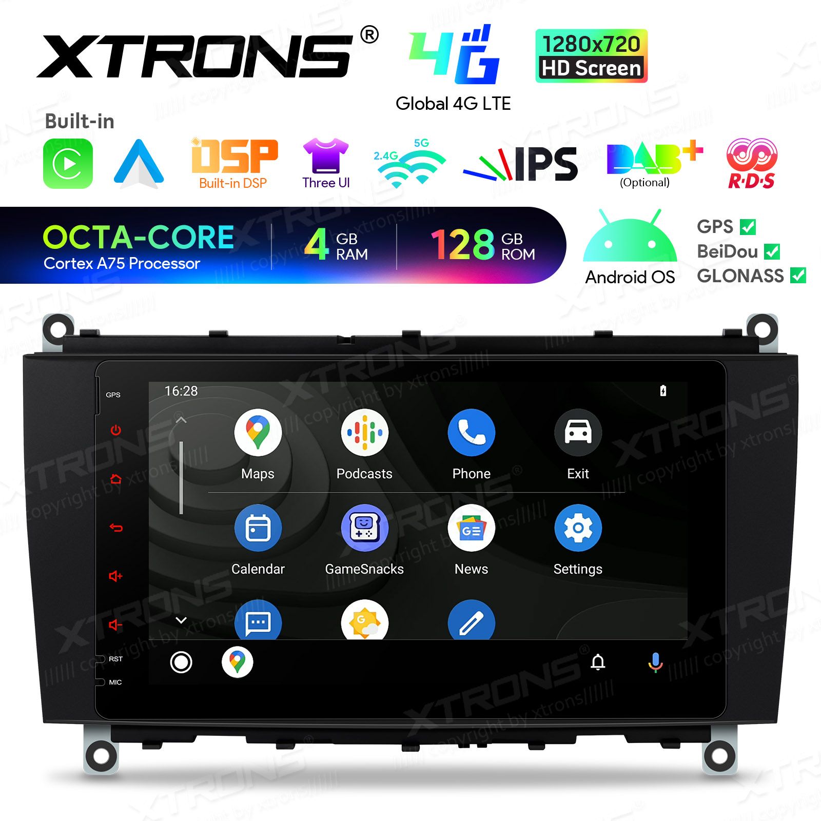 Android Autoradio Xtrons für Mercedes-Benz CLK-Klasse A209/C209 4/128 GB – Bild 10