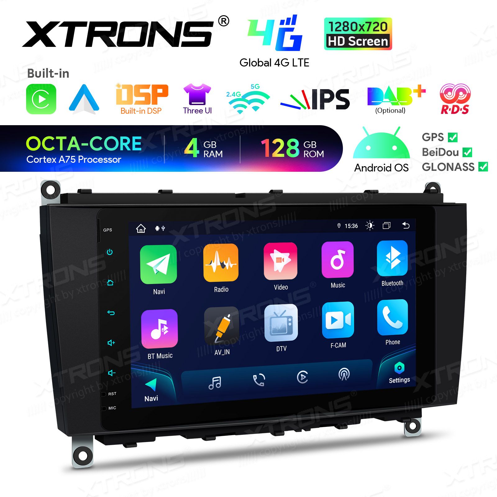 Android Autoradio Xtrons für Mercedes-Benz CLK-Klasse A209/C209 4/128 GB – Bild 12