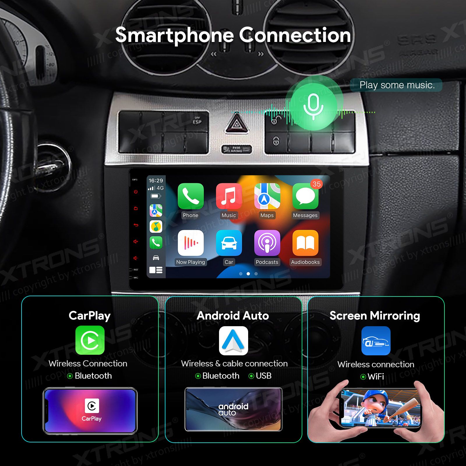 Android Autoradio Xtrons für Mercedes-Benz CLK-Klasse A209/C209 4/128 GB – Bild 3