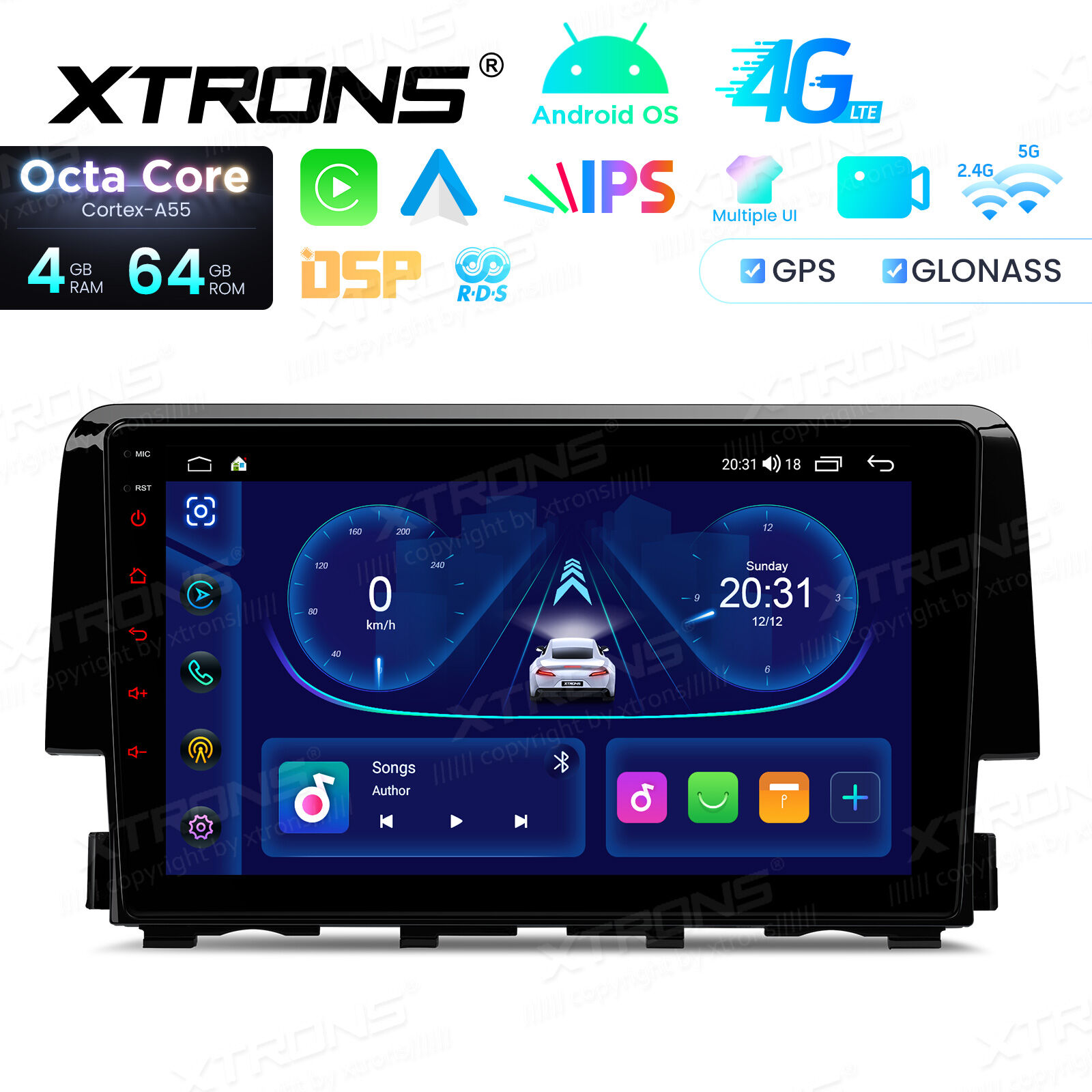 Android Autoradio Xtrons für Honda Civic 2015-2022 4+64GB – Bild 4