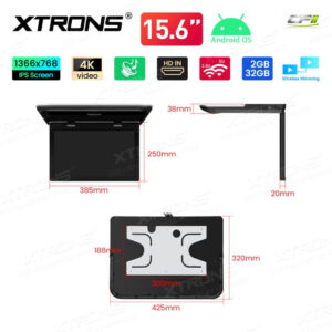 15,6-Zoll-IPS-Bildschirm, ausklappbarer Android-Autodach-Multimedia-Player – Bild 20