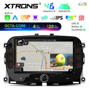 Android Autoradio Xtrons für Fiat 500/Abarth 500 (2016-2019) 4/128 GB – IAH74500FL-06 CPII