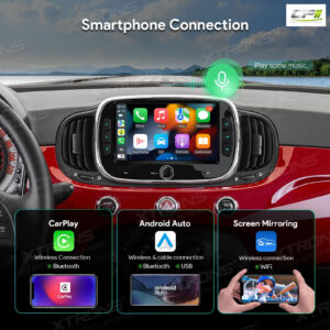 Android Autoradio Xtrons für Fiat 500/Abarth 500 (2016-2019) 4/128 GB – IAH74500FL-14 CPII