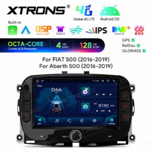 Android Autoradio Xtrons für Fiat 500/Abarth 500 (2016-2019) 4/128 GB