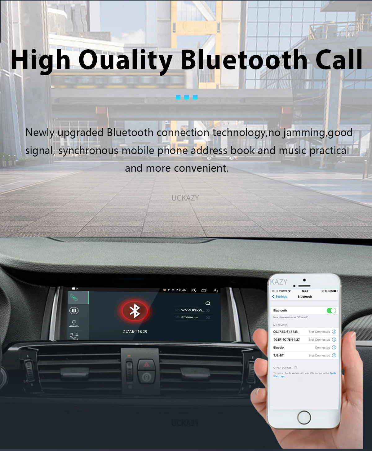 Uckazy 6gb 128gb android 14 auto multimedia player für bmw x3 f25 für bmw x4 f26 radio audio stereo bildschirm gps navigations kopf einheit f25 carplay 4g wifi ips dsp 8 core