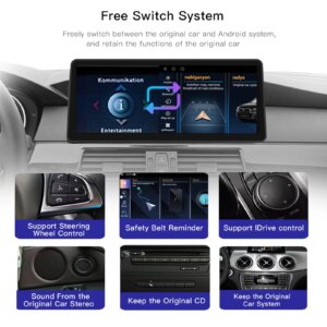 Alternative view of Linux HD Bildschirm 12,3 "Wireless Carplay Android 14 Auto Multimedia Player BMW 1/2 Serie 3/4 Serie F30 F20 F31 F22 F21 F32 F33 F36 EVO NBT Radio Bildschirm WIFI Kopf Einheit