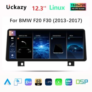 Linux HD Bildschirm 12,3 "Wireless Carplay Android 14 Auto Multimedia Player BMW 1/2 Serie 3/4 Serie F30 F20 F31 F22 F21 F32 F33 F36 EVO NBT Radio Bildschirm WIFI Kopf Einheit