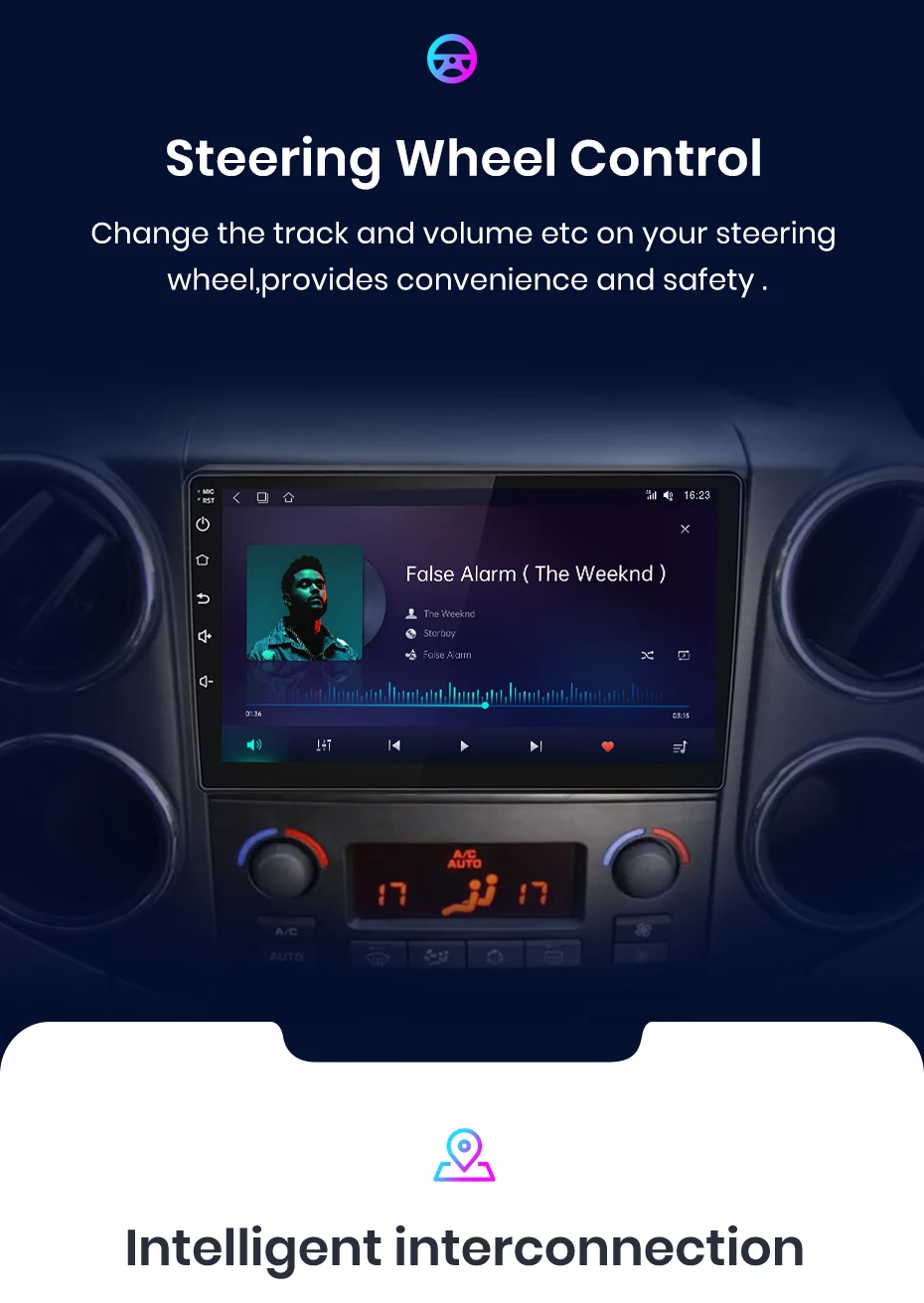 Junsun Wireless Carplay Android Auto Autoradio für Citroen Berlingo B9 Peugeot Partner 2008-2019 GPS Multimedia 2 Din