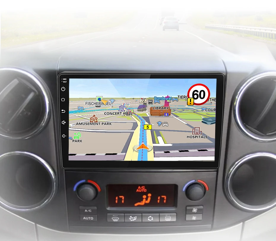 Junsun Wireless Carplay Android Auto Autoradio für Citroen Berlingo B9 Peugeot Partner 2008-2019 GPS Multimedia 2 Din