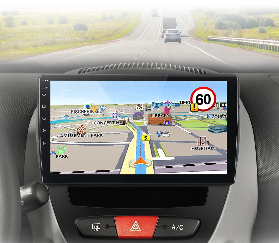 Junsun Carplay Android Auto Autoradio für Peugeot 107 Toyota Aygo Citroen C1 2005-2014 360 Kamera RDS BT DSP 2 Din Autoradio