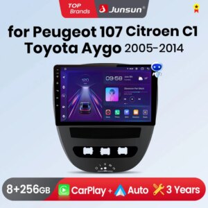 Android Autoradio für Peugeot 107 Toyota Aygo Citroen C1 2005-2014 360 Kamera RDS BT DSP 2 Din