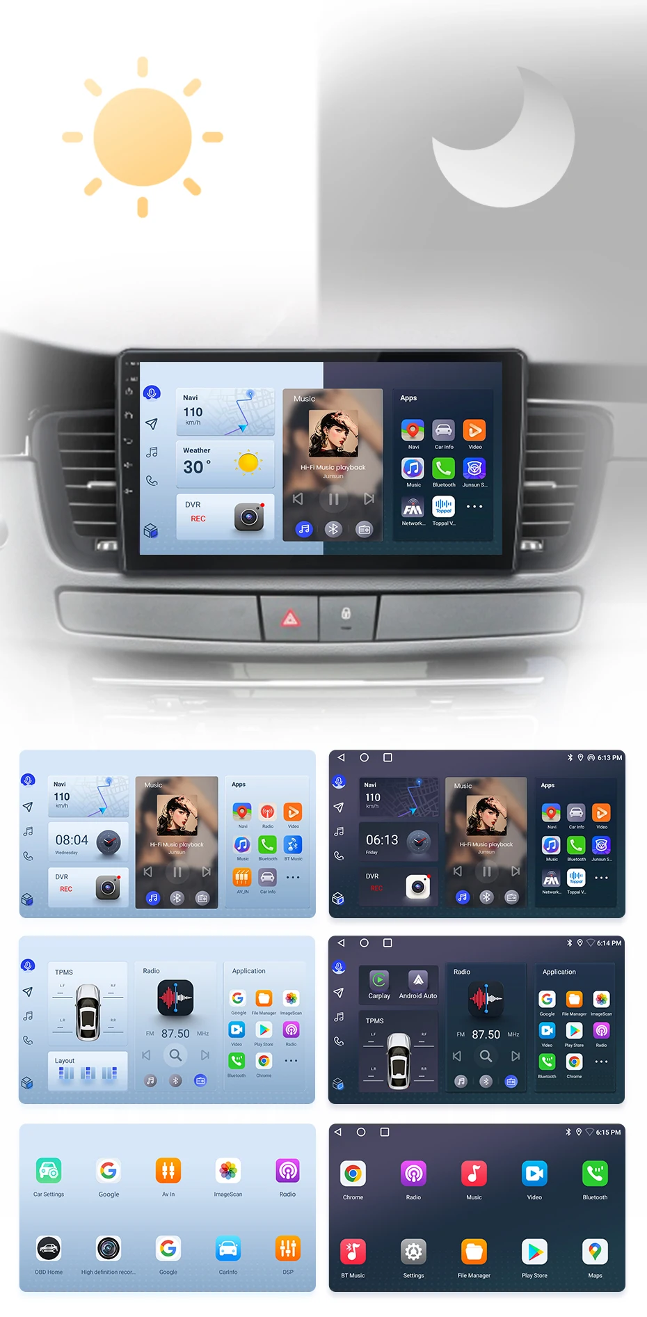 Junsun carplay android auto radio für peugeot 2011 508sw 2006-2014 2018 kamera auto intelligente systeme rds bt dsp 2 din autoradio