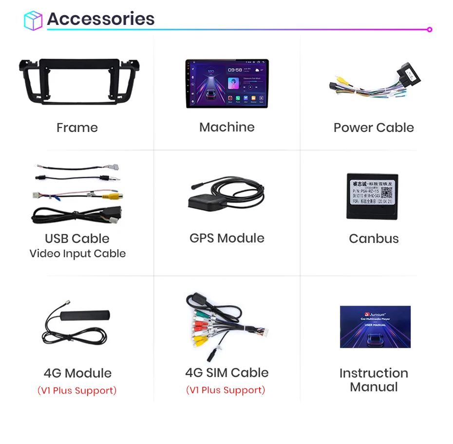 Junsun carplay android auto radio für peugeot 2011 508sw 2006-2014 2018 kamera auto intelligente systeme rds bt dsp 2 din autoradio