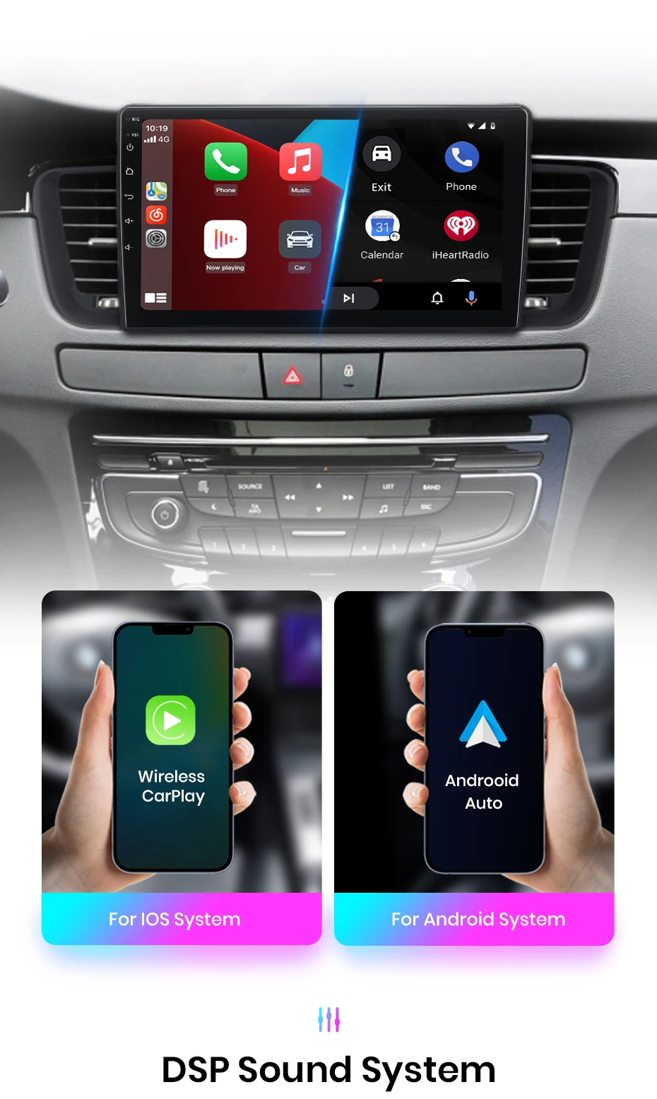 Junsun carplay android auto radio für peugeot 2011 508sw 2006-2014 2018 kamera auto intelligente systeme rds bt dsp 2 din autoradio