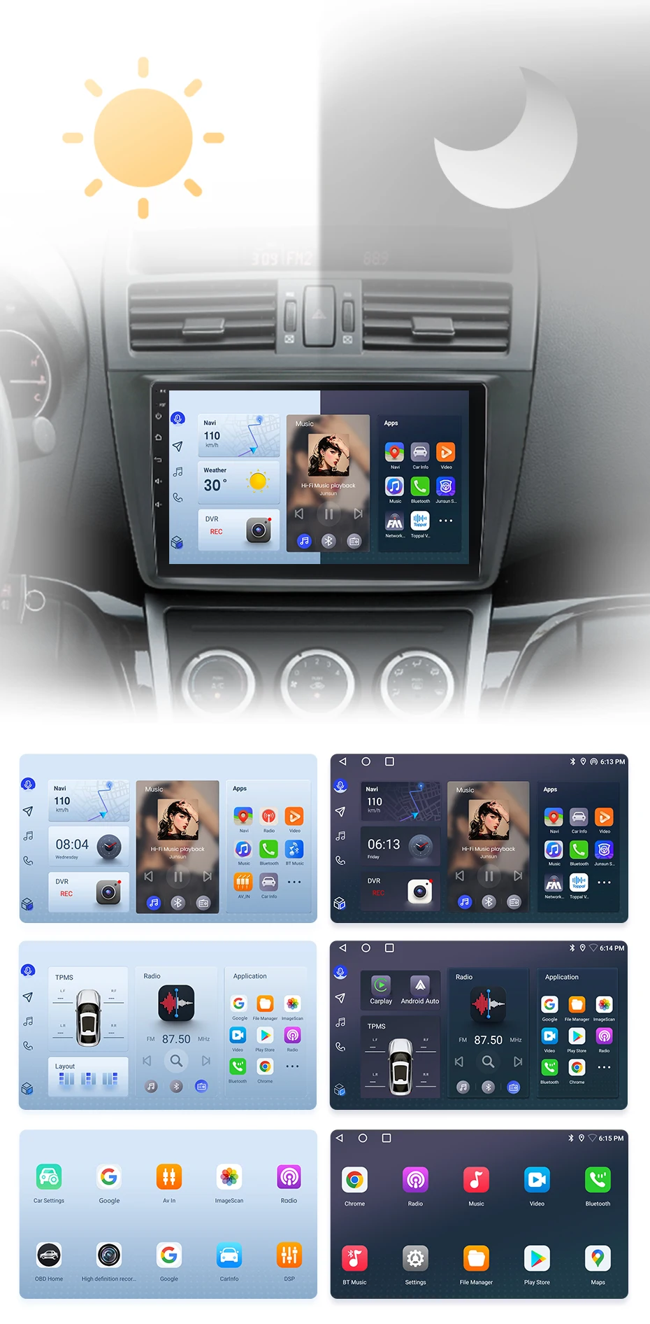 Junsunun CarPlay Android Auto Autoradio für Mazda 6 Rui GH 2008–2015 GPS Intelligente Systeme Tereo Multimedia Autoradio Junsunun CarPlay Android Auto Autoradio für Mazda 6 Rui GH 2008–2015 GPS Intelligente Systeme Tereo Multimedia Autoradio