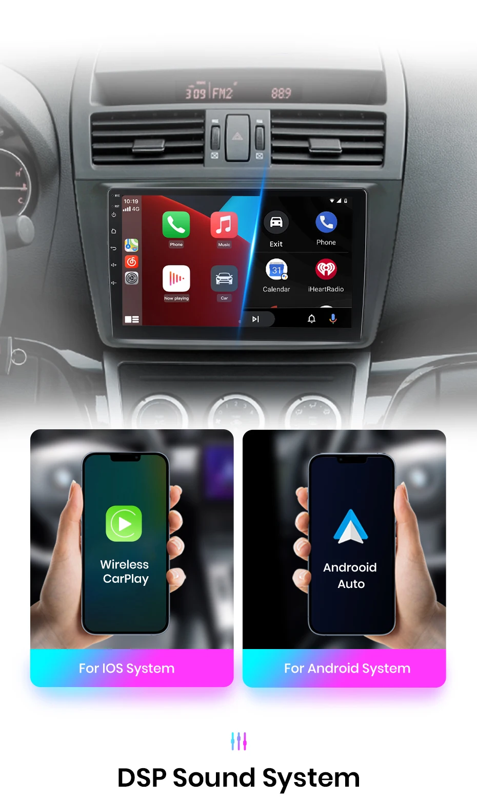 Junsunun CarPlay Android Auto Autoradio für Mazda 6 Rui GH 2008–2015 GPS Intelligente Systeme Tereo Multimedia Autoradio Junsunun CarPlay Android Auto Autoradio für Mazda 6 Rui GH 2008–2015 GPS Intelligente Systeme Tereo Multimedia Autoradio