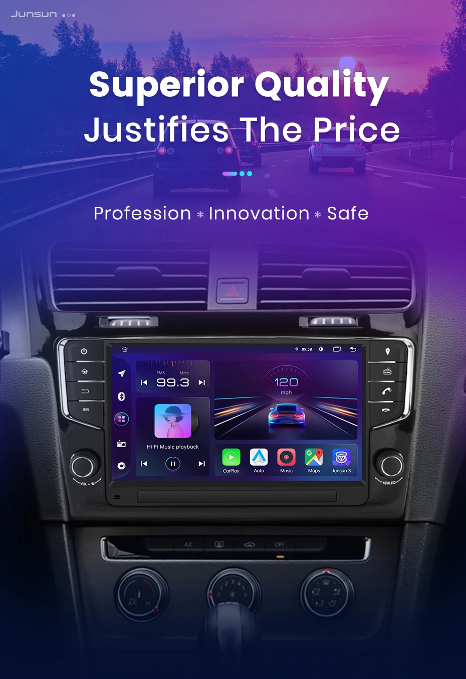 Junsun 9 Zoll Wireless CarPlay Android Auto Radio für Volkswagen VW Golf 7 2013-2017 Auto Multimedia GPS Autoradio Junsun 9 Zoll Wireless CarPlay Android Auto Radio für Volkswagen VW Golf 7 2013-2017 Auto Multimedia GPS Autoradio