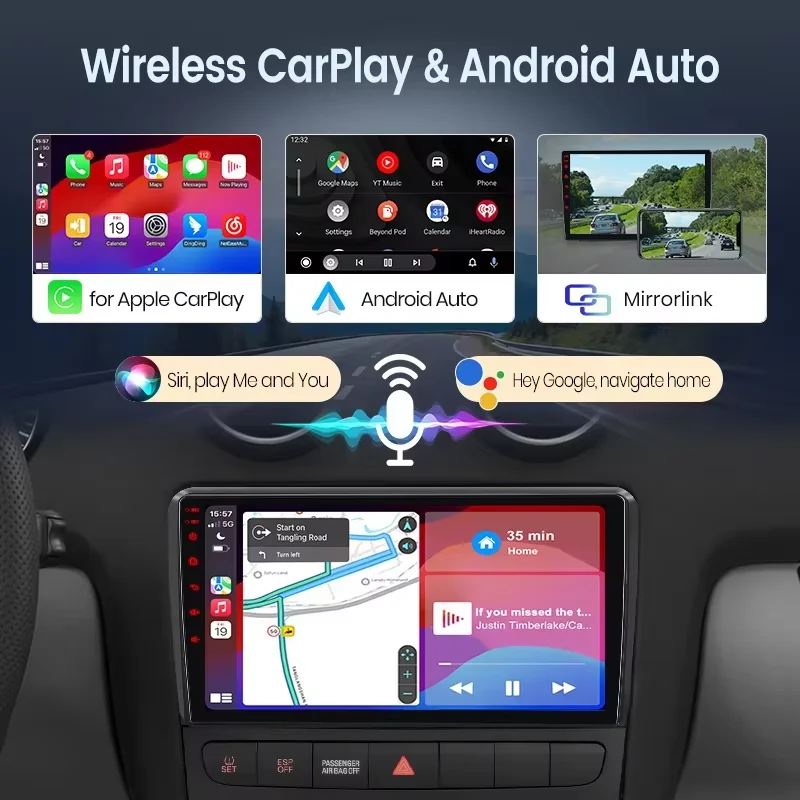 Android Autoradio 9 Zoll Wireless CarPlay für Volkswagen VW Golf 7 2013-2017 Multimedia GPS – Bild 3