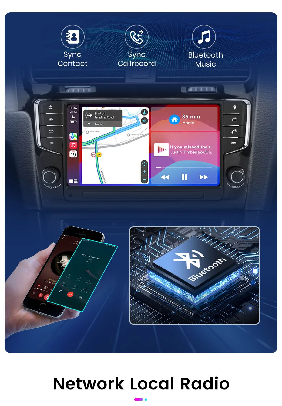 Junsun 9 Zoll Wireless CarPlay Android Auto Radio für Volkswagen VW Golf 7 2013-2017 Auto Multimedia GPS Autoradio Junsun 9 Zoll Wireless CarPlay Android Auto Radio für Volkswagen VW Golf 7 2013-2017 Auto Multimedia GPS Autoradio