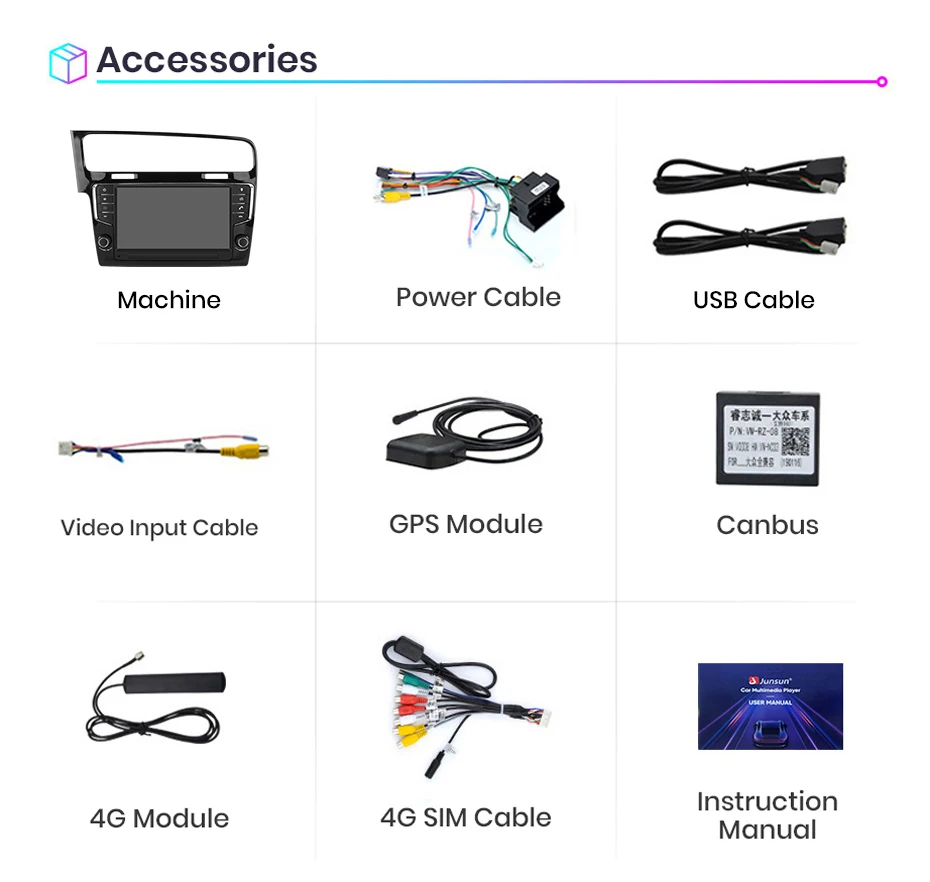 Junsun 9 Zoll Wireless CarPlay Android Auto Radio für Volkswagen VW Golf 7 2013-2017 Auto Multimedia GPS Autoradio Junsun 9 Zoll Wireless CarPlay Android Auto Radio für Volkswagen VW Golf 7 2013-2017 Auto Multimedia GPS Autoradio