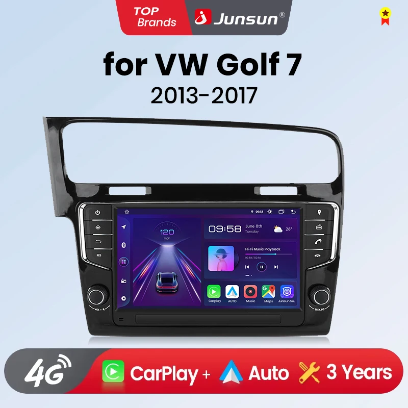Android Autoradio 9 Zoll Wireless CarPlay für Volkswagen VW Golf 7 2013-2017 Multimedia GPS