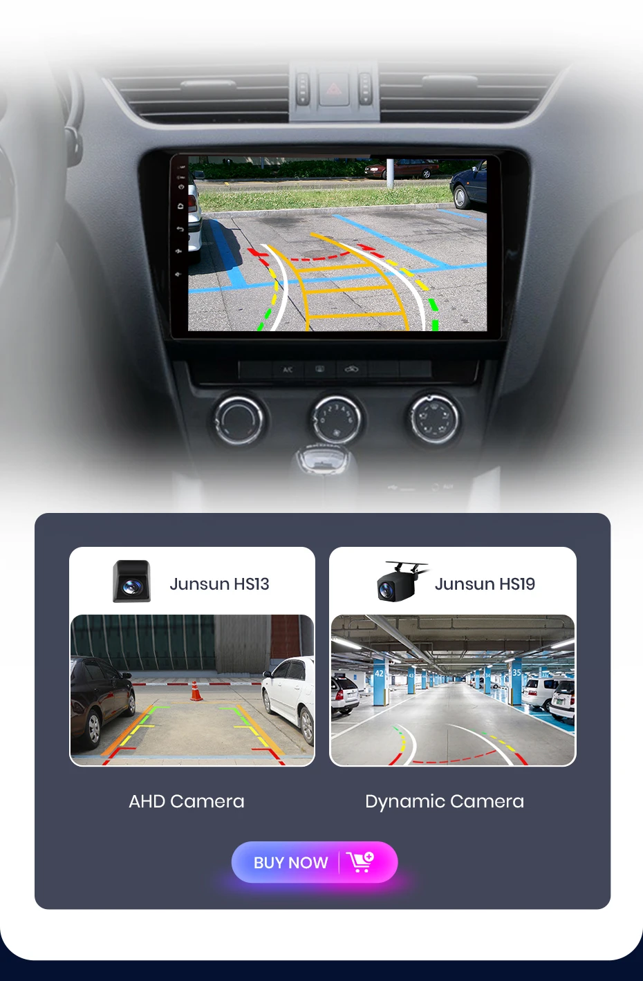 Junsun drahtlose carplay android auto autoradio für SKODA octavia 3 A7-2018 gps multimedia 2 din systeme stereo