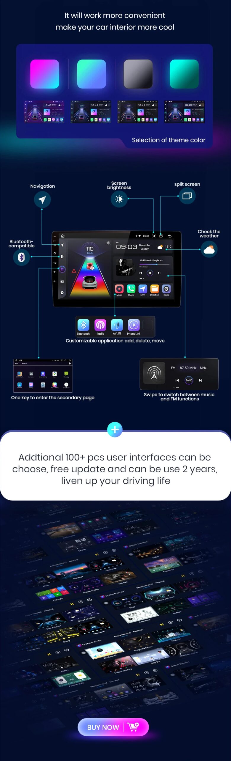 Junsun drahtlose carplay android auto autoradio für SKODA octavia 3 A7-2018 gps multimedia 2 din systeme stereo