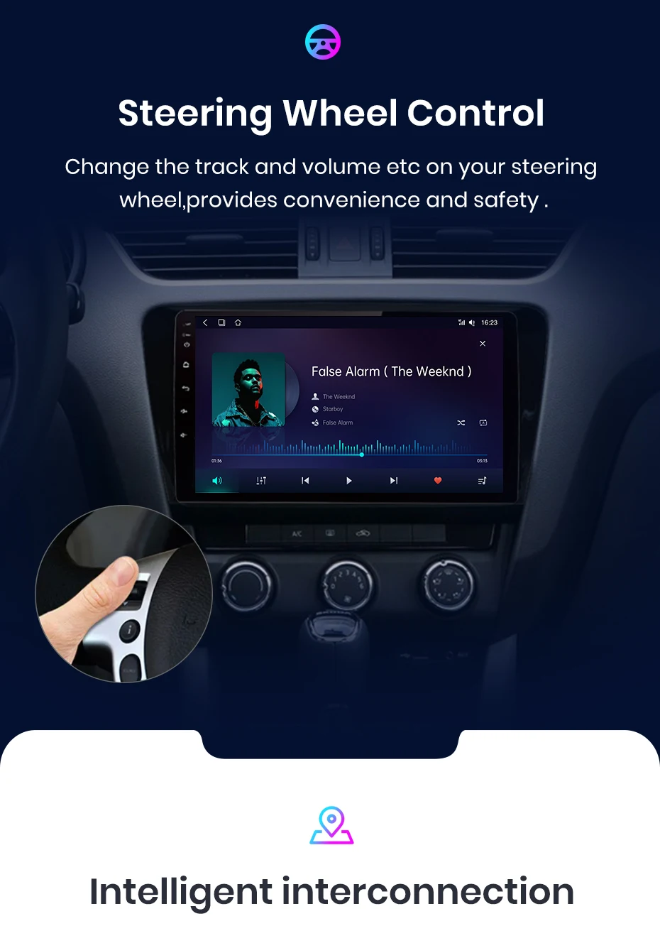 Junsun drahtlose carplay android auto autoradio für SKODA octavia 3 A7-2018 gps multimedia 2 din systeme stereo