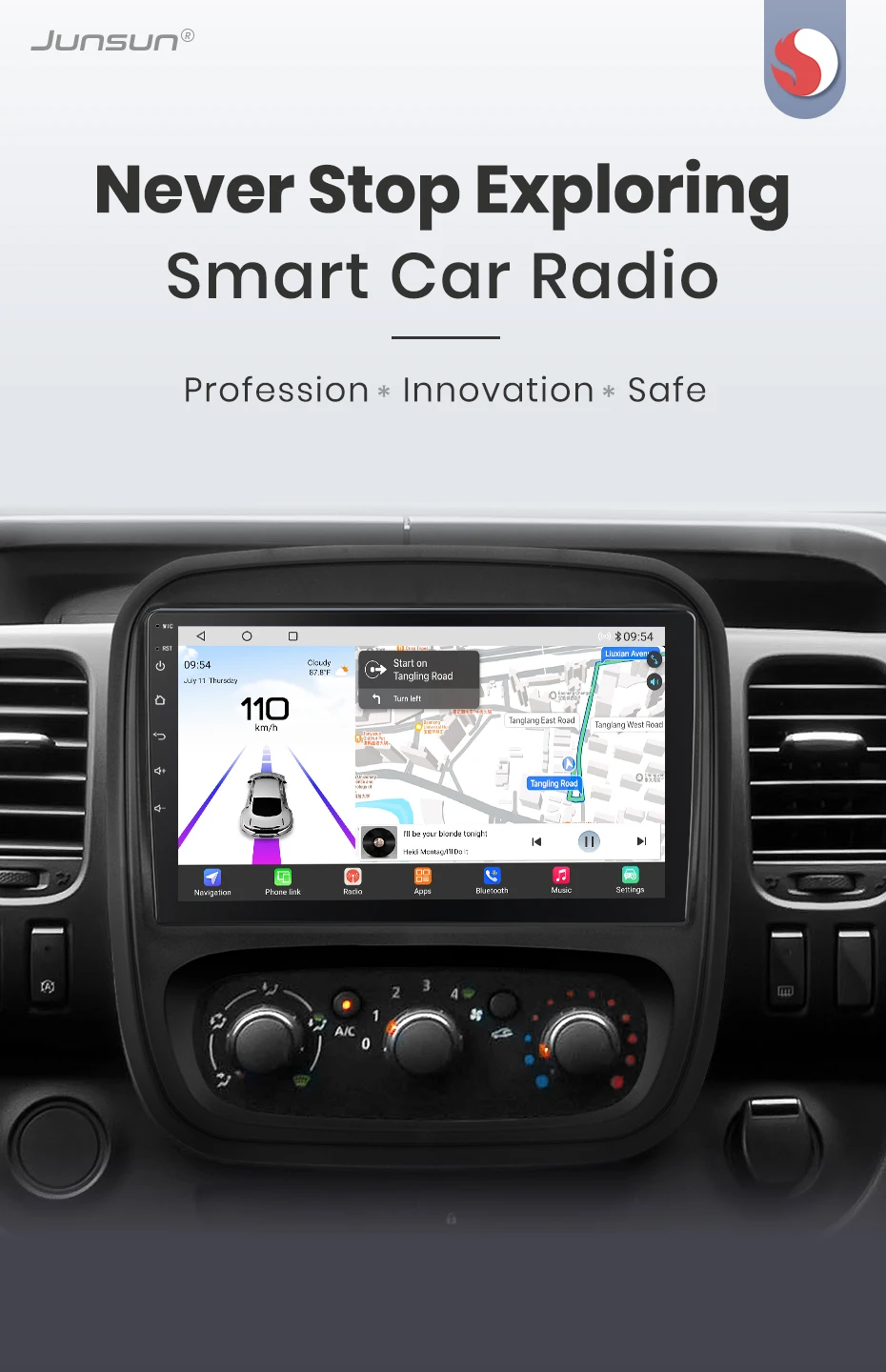 Junsun Qualcomm 8-Core 360 Kamera Drahtlose CarPlay Android Auto Auto Radio für Renault Trafic 3 2014 2015 2016 -2021 Junsun Qualcomm 8-Core 360 Kamera Drahtlose CarPlay Android Auto Auto Radio für Renault Trafic 3 2014 2015 2016 -2021