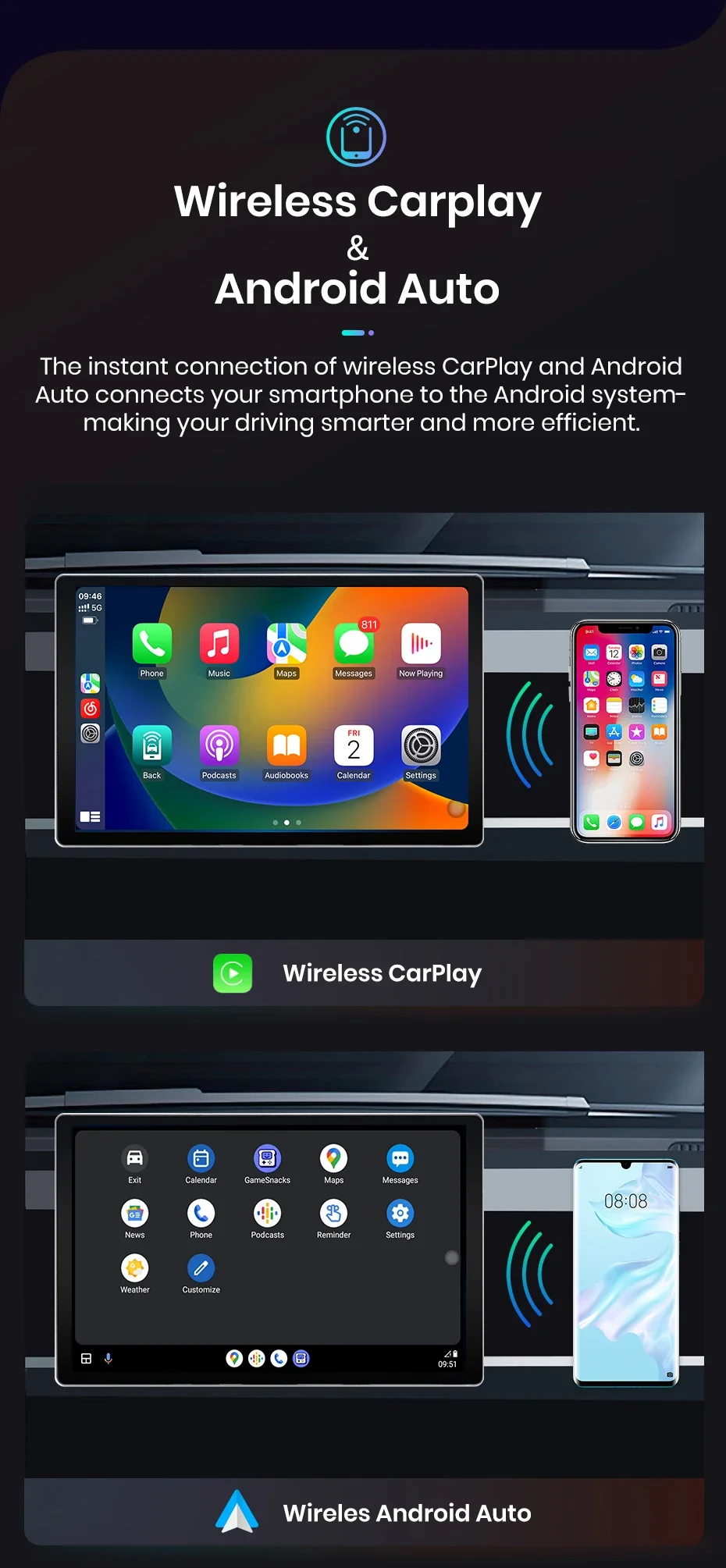 Junsun v3 plus 2k drahtloses Carplay Android Auto Auto intelligente Systeme für Peugeot 508 508sw 2011-2018 Autoradio Junsun v3 plus 2k drahtloses Carplay Android Auto Auto intelligente Systeme für Peugeot 508 508sw 2011-2018 Autoradio