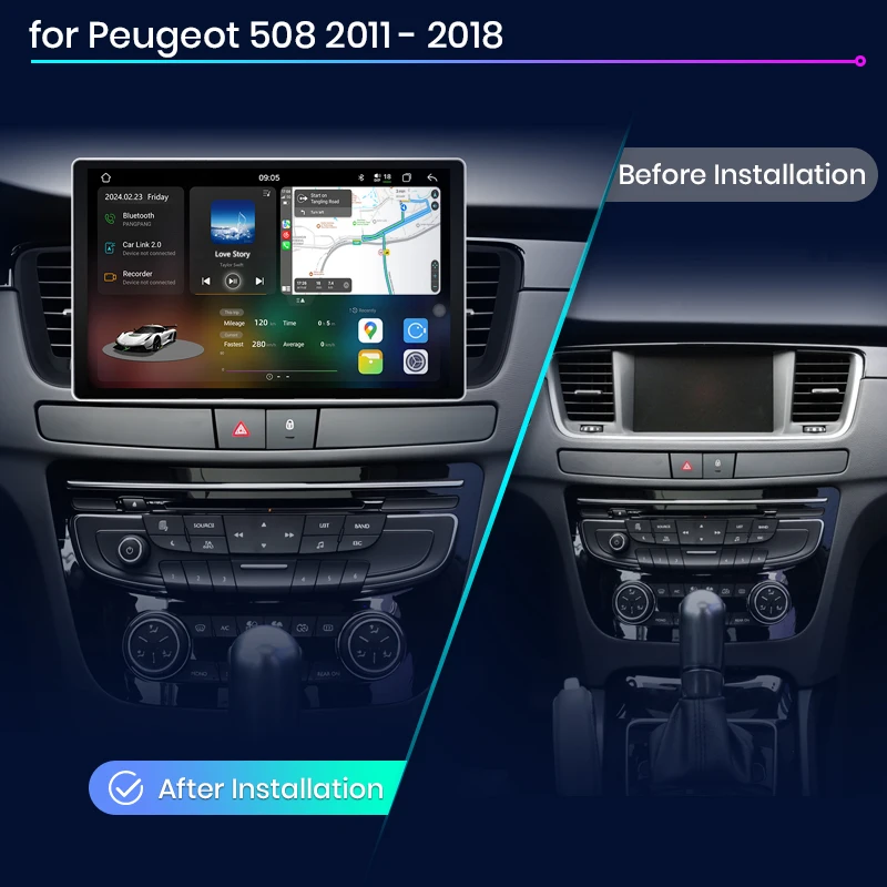 Android Autoradio für Peugeot 508 508sw 2011-2018 CarPlay Multimedia – Bild 4