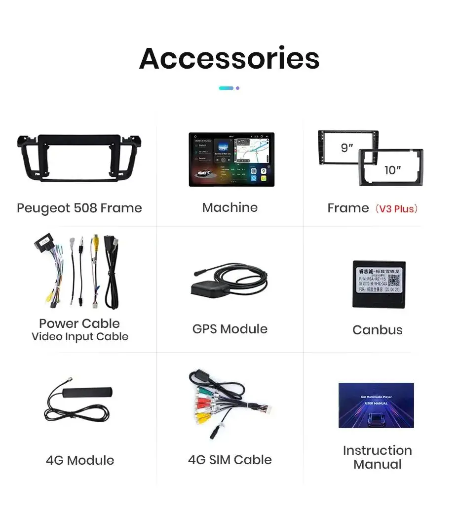 Junsun v3 plus 2k drahtloses Carplay Android Auto Auto intelligente Systeme für Peugeot 508 508sw 2011-2018 Autoradio Junsun v3 plus 2k drahtloses Carplay Android Auto Auto intelligente Systeme für Peugeot 508 508sw 2011-2018 Autoradio