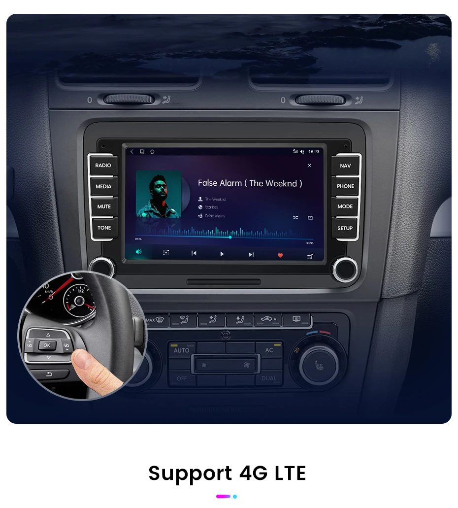 Junsun 7 9 10 Zoll Universal-Autoradio für Volkswagen VW Passat B6 B7 T5 Tiguan Touran GOLF POLO Wireless CarPlay Android Auto