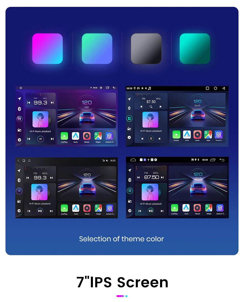 Junsun 7 9 10 Zoll Universal-Autoradio für Volkswagen VW Passat B6 B7 T5 Tiguan Touran GOLF POLO Wireless CarPlay Android Auto