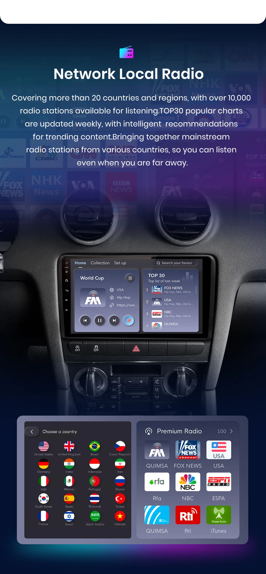 Junsun Drahtlose CarPlay Android Auto Auto Radio Für Audi A3 8P 2003 2005-2013 GPS Multimedia 2 din systeme Stereo