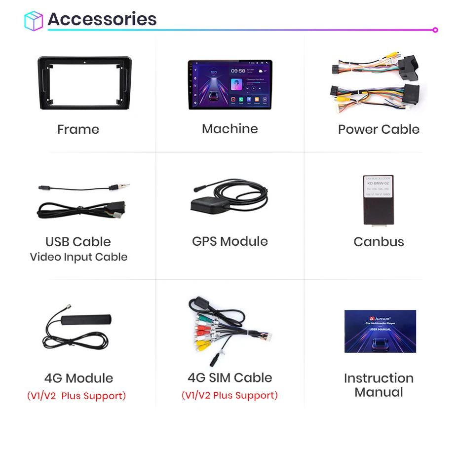 Junsun Drahtlose CarPlay Android Auto Auto Radio Für Audi A3 8P 2003 2005-2013 GPS Multimedia 2 din systeme Stereo