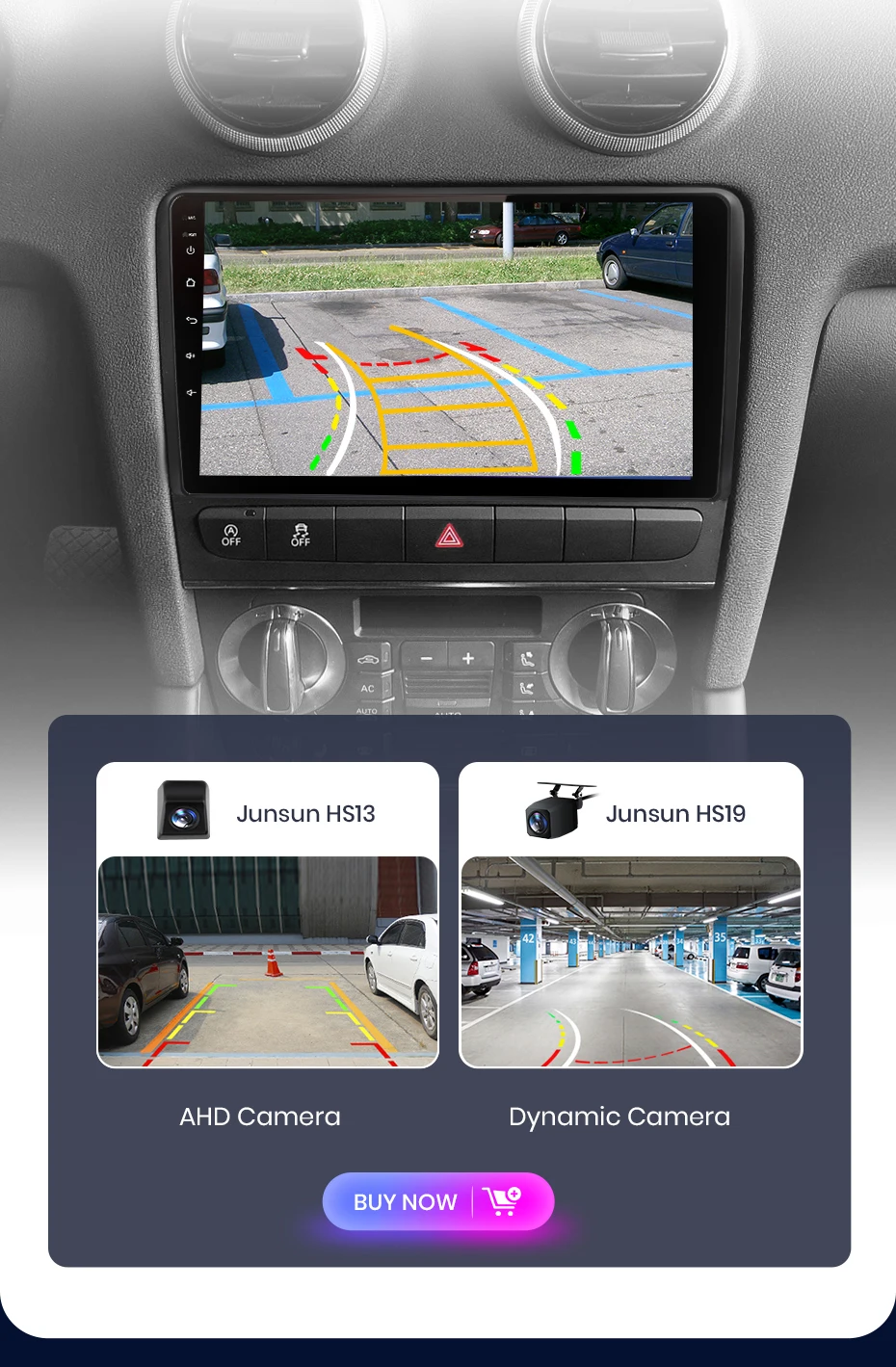 Junsun Drahtlose CarPlay Android Auto Auto Radio Für Audi A3 8P 2003 2005-2013 GPS Multimedia 2 din systeme Stereo