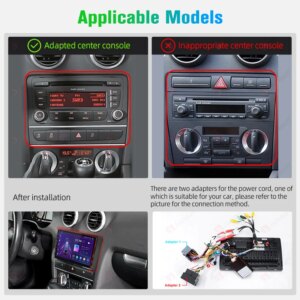 Alternative view of Android Autoradio Drahtlose CarPlay für Audi A3 8P 2003-2013 GPS Multimedia 2 din