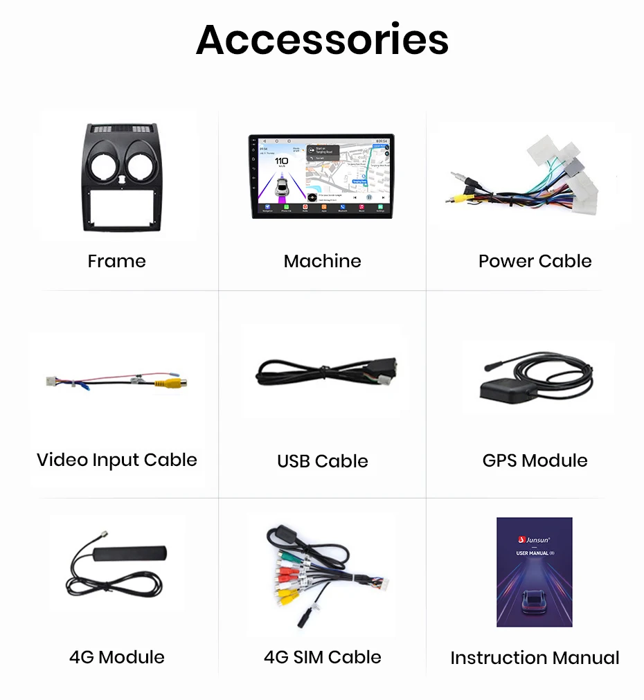 Junsun Qualcomm 8-Core 360 ° Panoramakamera Drahtloses CarPlay Android Auto Autoradio für Nissan Qashqai J10 2006 2007-2013 GPS