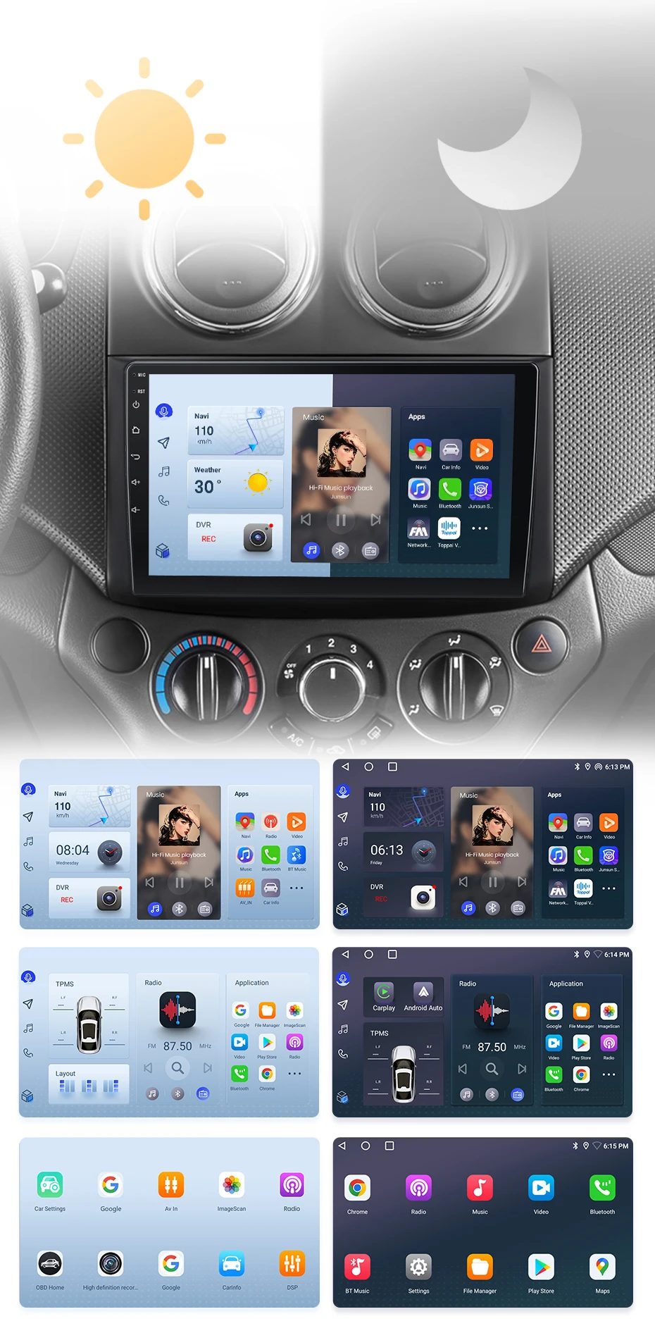 Junsun carplay android auto radio für chevrolet aveo 2006-2012 360 kamera auto intelligente systeme rds bt dsp 2 din autoradio