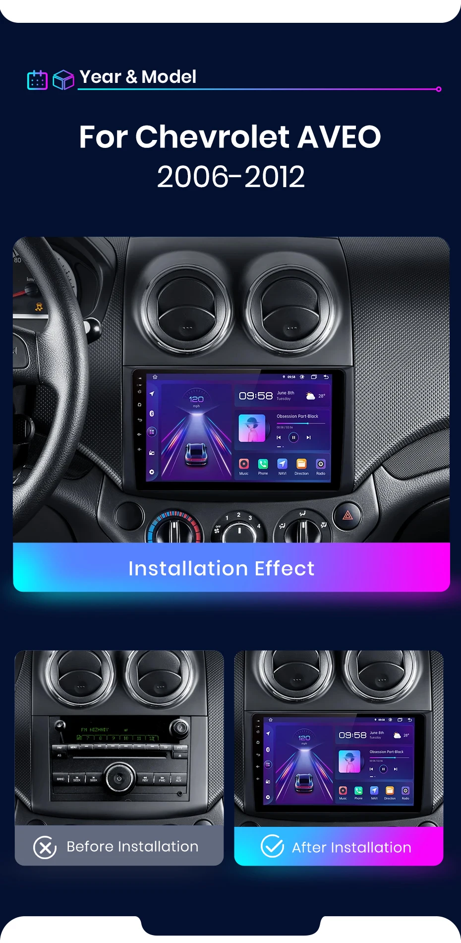 Junsun carplay android auto radio für chevrolet aveo 2006-2012 360 kamera auto intelligente systeme rds bt dsp 2 din autoradio
