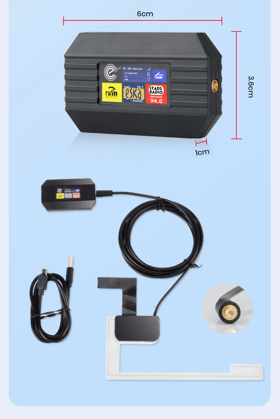 Tupfer antenne mit USB-Adapter für Autoradio Android GPS-Signale mp fänger für Junsun DVD-Autozubehör