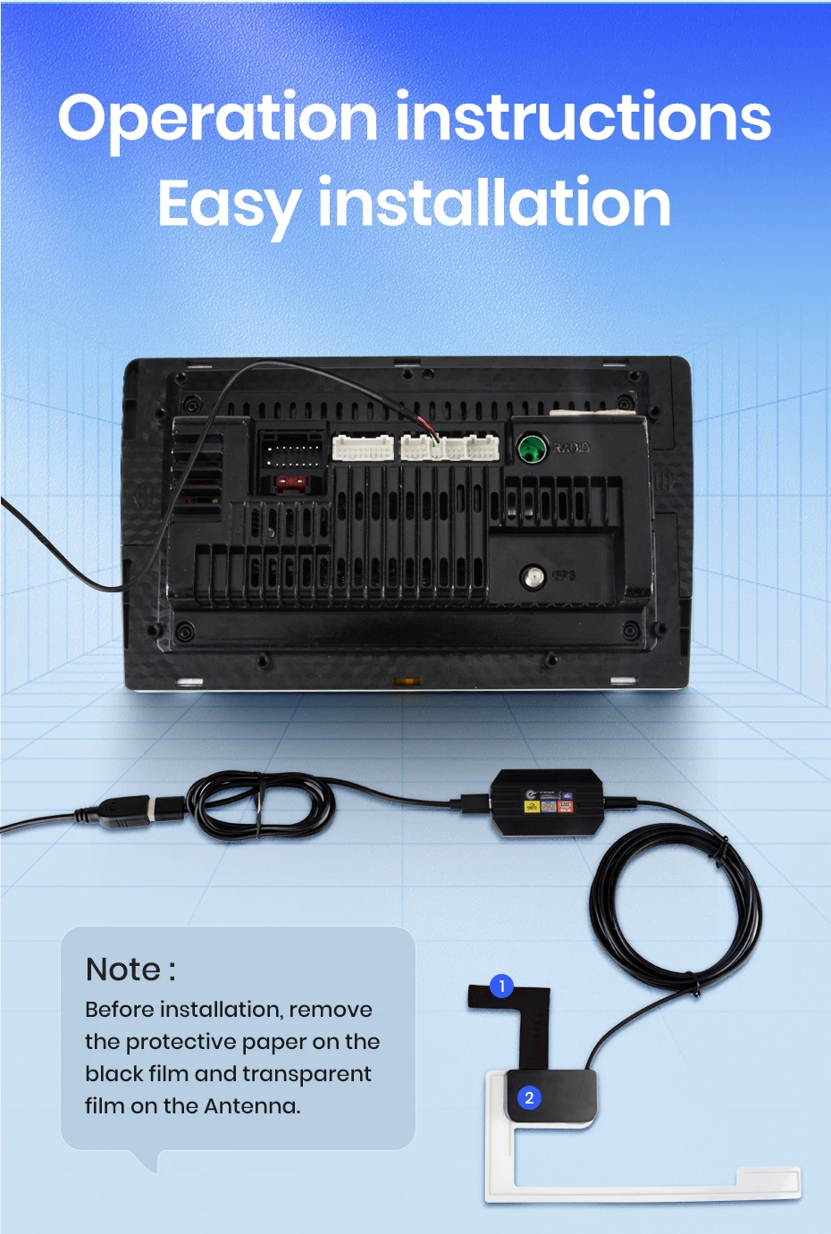 Tupfer antenne mit USB-Adapter für Autoradio Android GPS-Signale mp fänger für Junsun DVD-Autozubehör