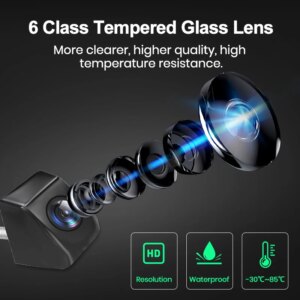 Alternative view of Auto-Rückfahrkamera AHD 720P Auflösung Wasserdicht 140 ° Weitwinkel-Rückfahrkamera für DVD-Autozubehör