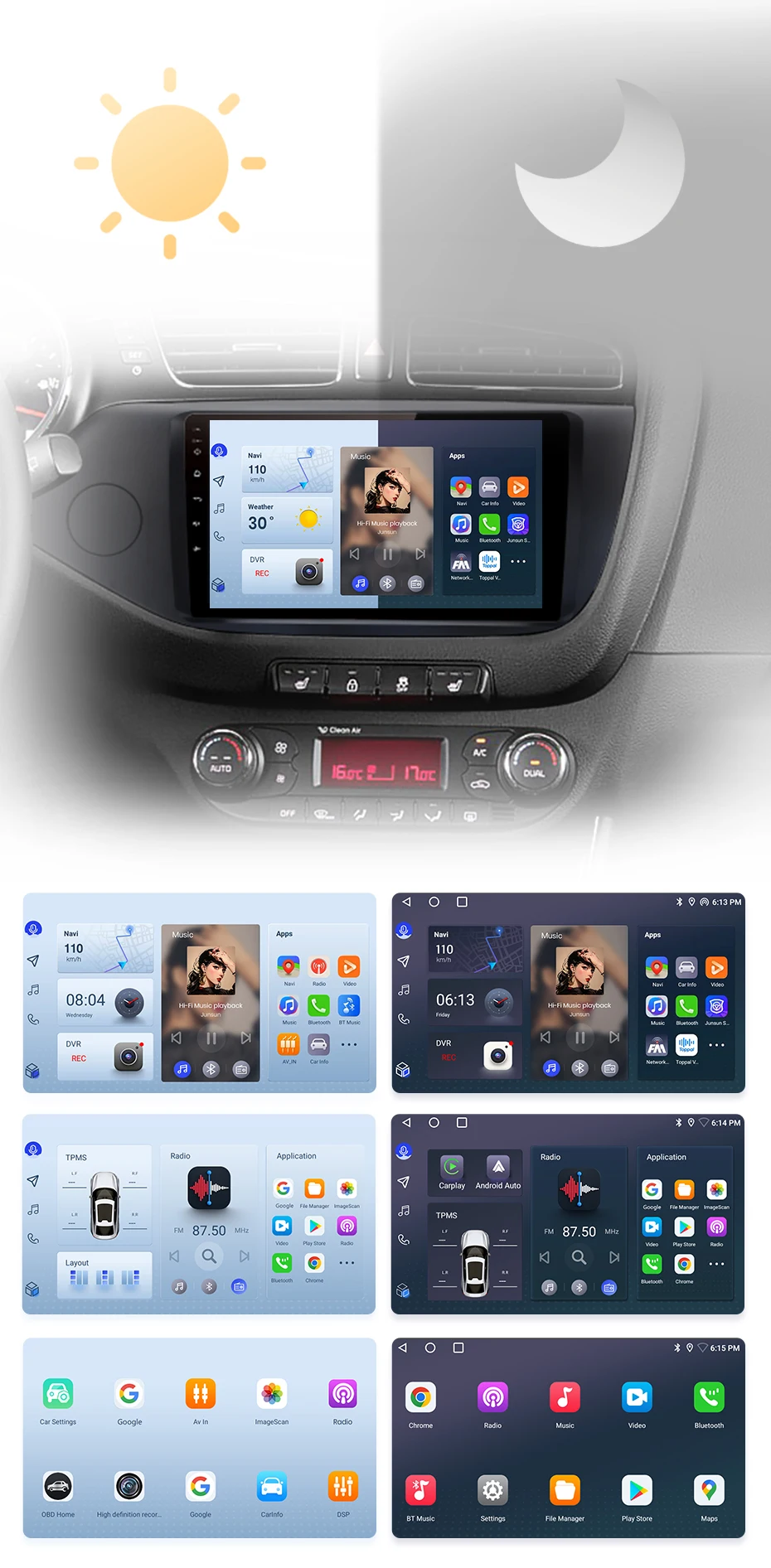 Junsun Drahtlose CarPlay Android Auto Auto Radio Für KIA CEED JD Cee'd 2012-2018 GPS Multimedia 2 din Systeme stereo