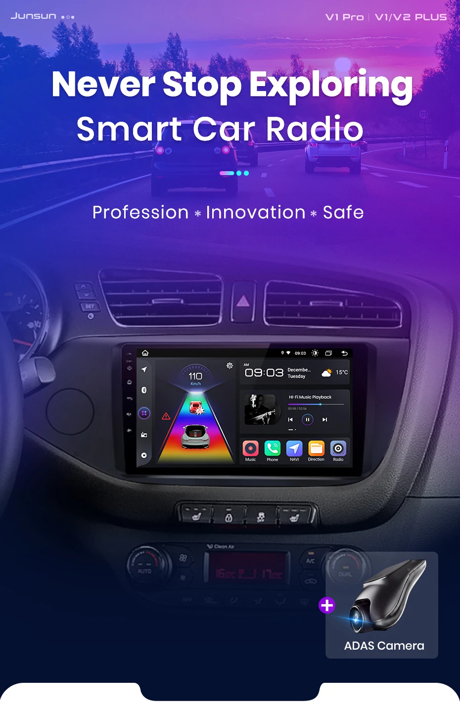 Junsun Drahtlose CarPlay Android Auto Auto Radio Für KIA CEED JD Cee'd 2012-2018 GPS Multimedia 2 din Systeme stereo